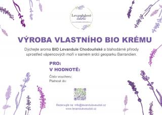 Workshop -  tvorba osobního BIO krému  120 minut Voucher: Elektronický voucher