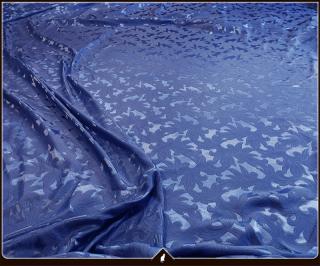 Dekorační látka Lea modrá - závěs metrážový, šířka 150 cm. (Prvotřídní kvalita !!! Tmavě modrá 280 cm !!!)