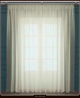 Luxusní voálová záclona krémová - v. 70 až 290 cm, š. 300 cm až 500 cm (NOVINKA !!! Voálová záclona krémová - stačí jen pověsit !!!)