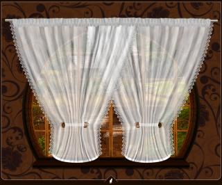 Luxusní voálová záclona Marie  - SLEVA  57 % (Voálová záclona obšitá luxusní krajkou.)