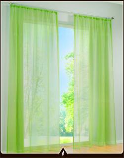 Luxusní voálová záclona VICTORIE jarní  zelená , v. 70 až 290 cm, š. 100 cm až 500 cm (NOVINKA !!! Elegantní voálová záclona zelená !!! SUPER KVALITA !!!)