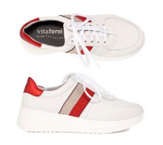 Dámské sneakersy Vitaform bílé vysoká platforma 318764 (1-04-35)