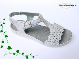 Dámský pohodlný páskový sandál Effe tre (140714-600-310-609 bílo-šedé)