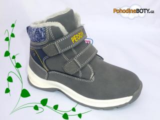 Dětská zimní obuv kotníková suchý zip Peddy (P3-536-32-13 zateplené)