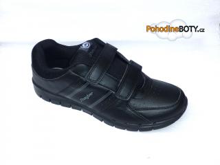 Pánská sportovní obuv na suchý zip J´Hayber širší černá (Chalado Black ZA60079)