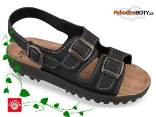 Pánské klasické sandále Mjartan comfort  černé přezky 9008 N18