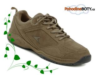 Sportovní outdoorové boty Power hnědé kůže  (Carve slice suede W40-3449M-5)