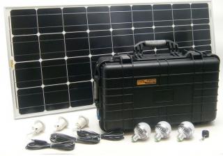 100W solární systém s akumulátorem