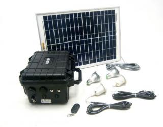 20W solární systém monokrystalický s akumulátorem