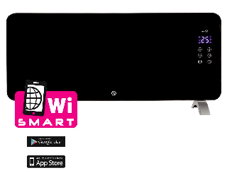 Smart konvektor s Wi-Fi 1000W/2000W, černý