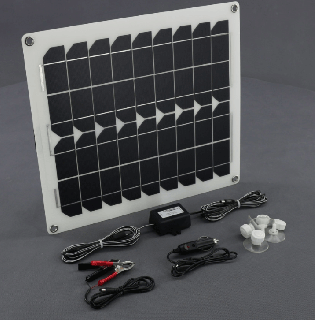 SO128 - 30W/ 12V ohebná solární nabíječka autobaterií + USB