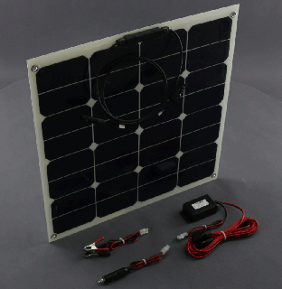 SO64 - 50W/ 12V ohebná solární nabíječka autobaterií