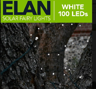 Solární LED řetěz  Elan  100 LED / 10m studenálá