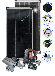 Solární sada preVent 200 Watt CAMPER Multibusbar solární moduly s MPPT regulátorem nabíjení VOTRONIC pro obytné přívěsy