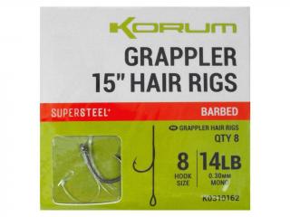 Korum Grappler Hair Rigs 38cm - barbed