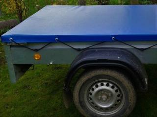Plachta na přívěsný vozík modrá - výroba na míru (modrá barva)