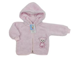 Kabátek Lama pro miminko | růžový | Autex Baby | velikost 80 (Hřejivý zimní kabátek s odepínací kapucí a obrázkem )