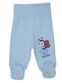 Kojenecké polodupačky | modré s nápisem Brouček | Autex Baby | velikost 56 (Pohodlné půldupačky pro miminko ze 100% bavlny)