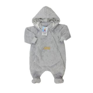 Kombinéza Lama pro miminko | šedá | Autex Baby | velikost 56 (Hřejivý zimní overal s odepínací kapucí a obrázkem )