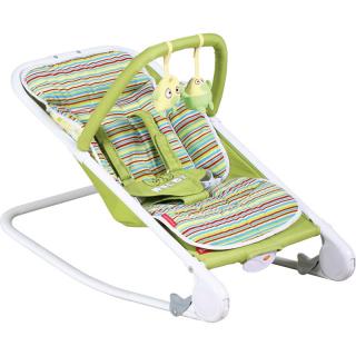Lehátko pro miminko do 18 kg | Relax | Patron | Stripes lime | zelené (Hrací a vibrační dětská lehačka s polohováním zad)