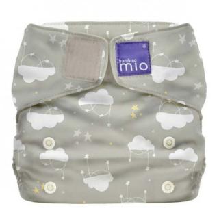 Miosolo látková plenka all in one | Bambino Mio | Cloud Nine | šedá (Kvalitní rostoucí plenkové kalhotky pro opakované používání)