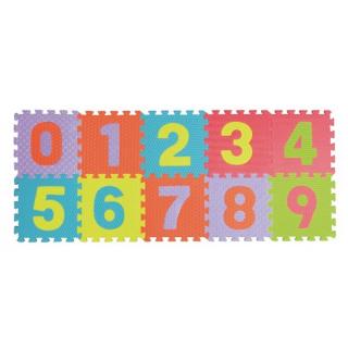 Pěnové puzzle čísla 0-9 | 25x25cm | 10 ks  (Pěnové puzzle vytvoří praktickou podložku na hraní)