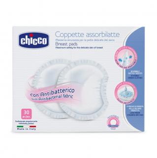 Tampóny do podprsenky antibakteriální | 30 ks | Chicco (Antibakteriální vložky do podprsenky s absorpčními mikro-perličkami)