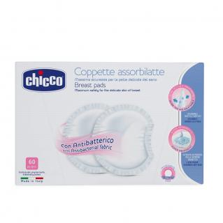 Tampóny do podprsenky antibakteriální | 60 ks | Chicco (Antibakteriální vložky do podprsenky s absorpčními mikro-perličkami)