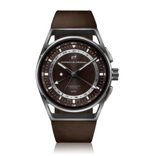 Porsche Design 1919 GLOBETIMER UTC hnědá titanium brown