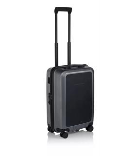 PORSCHE DESIGN 50Y Hardcase Trolley S Cestovní zavazadlo kufr skořepinový velikost S platinově šedočerný TSA (550 x 380 x 230 mm Příruční zavazadlo v pevném kufru z 50Y Porsche Design Collection. Ergonomicky tvarovaná rukojeť, zip proti krádeži a černá ko