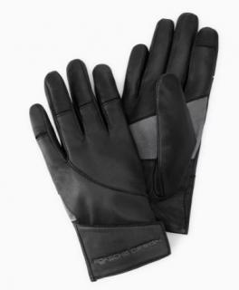 PORSCHE DESIGN Active Leather Gloves Sportovní funkční rukavice černé (Exkluzivní kožené rukavice s vysoce kvalitní jehněčí kůží napa a sportovními detaily.)