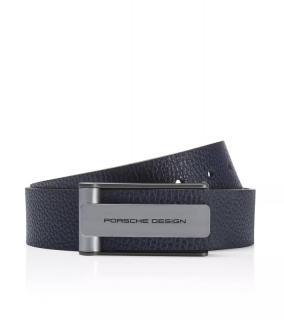 Porsche Design Casual Hook Buckle Belt 35 mm blue pásek s klipovou sponou kožený tmavě modrý