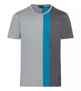 Porsche Design Colour Block T-Shirt tričko v kontrastních barvách šedo modré