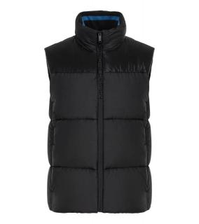 PORSCHE DESIGN Horizontal Padded Vest Vesta zimní prošívaná ke krku s kapucí černá