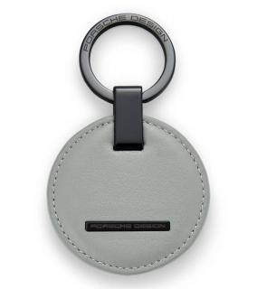 Porsche Design Keyring Circle kožený přívěsek na klíče kruh šedý (Přívěsek na klíče Porsche Design s kruhovým koženým štítkem. Přizpůsobitelné.)