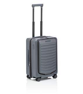 PORSCHE DESIGN Roadster Hardcase 4W Business Trolley S Manažerské zavazadlo kufr skořepinový velikost S matně šedá TSA USB (550 x 380 x 230 mm Výjimečně lehký s přední kapsou. Tichá kola. Jako příruční zavazadlo.)