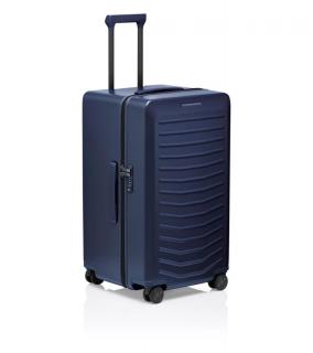 PORSCHE DESIGN Roadster Hardcase 4W Trunk M Cestovní zavazadlo kufr skořepinový hranatý velikost M matně modrý TSA (740 x 440 x 400 mm Středně velký, rozšiřitelný designový kufr na 4 kolečkách z lehkého plastu. Formát kufru v exkluzivním designu. Tichá ko
