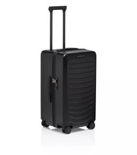 PORSCHE DESIGN Roadster Hardcase 4W Trunk S Cestovní zavazadlo kufr skořepinový hranatý velikost S matně černý (650 x 380 x 340 mm Malý designový kufr na 4 kolech z lehkého plastu. Formát kufru v exkluzivním designu. Tichá kola a integrovaný zámek schvále