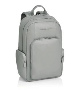 PORSCHE DESIGN Roadster Leather Backpack M1 Batoh střední velikosti kožený manažerský šedý (Dvě kapsy na zip, boční kapsy. Integrovaná přihrádka na 15" notebook a USB port. Prvky pro hardware a příslušenství sloučené v elegantním monochromatickém designu.