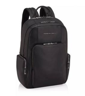 PORSCHE DESIGN Roadster Leather Backpack M2 Kožený business batoh střední velikosti černá (430mm x 320mm x 150mm)
