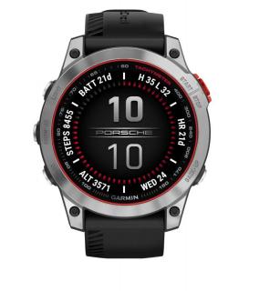 PORSCHE DESIGN Smartwatch Porsche x Garmin Epix 2 Multisportovní chytré hodinky s GPS (S rozsáhlými zdravotními funkcemi a mapami. Lze personalizovat pomocí znaku Porsche nebo loga vozidel Porsche. 16 dní výdrže baterie. Vodotěsné do 10 ATM.)