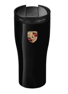 PORSCHE Thermo cup stainless steel Termoska černá 460 ml (Dvoustěnný termohrnek Porsche vyrobený z nerezové oceli)