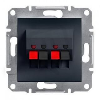 Asfora Zásuvka dvojitá reproduktorová, antracit SCHNEIDER EPH5700171 (SCHNEIDER EPH5700171)