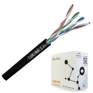 Instalační kabel 27655191 SOLARIX SXKD-5E-UTP-PE venkovní balení 305m (Solarix 27655191 UTP, CAT5e, PE, venkovní, 305m)