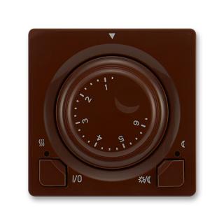 Kryt termostatu Swing ABB 3292G-A10101 H1 univerzální s otočným nastavením teploty hnědý (ABB 3292G-A10101 H1)