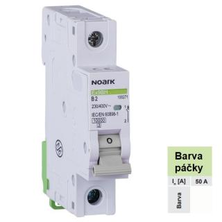 Noark 100283 Ex9BH 1P B50 Instalační jistič 10 kA, charakteristika B, 50 A, 1pól (Ex9BH 1P B50)