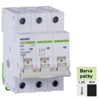 Noark 100417 Ex9BH 3P C40 Instalační jistič 10 kA, charakteristika C, 40 A, 3pól (Ex9BH 3P C40)