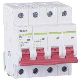 Noark 100441 Ex9BH 4P C10  Instalační jistič 10 kA, charakteristika C, 10 A, 4pól (Ex9BH 4P C10)