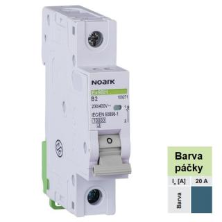 Noark 100459 Ex9BH 1P D20 Instalační jistič 10 kA, charakteristika D, 20 A, 1pól (Ex9BH 1P D20)