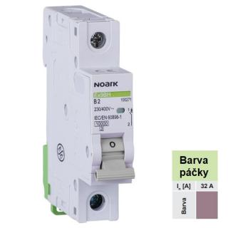 Noark 100461 Ex9BH 1P D32 Instalační jistič 10 kA, charakteristika D, 32 A, 1pól (Ex9BH 1P D32)